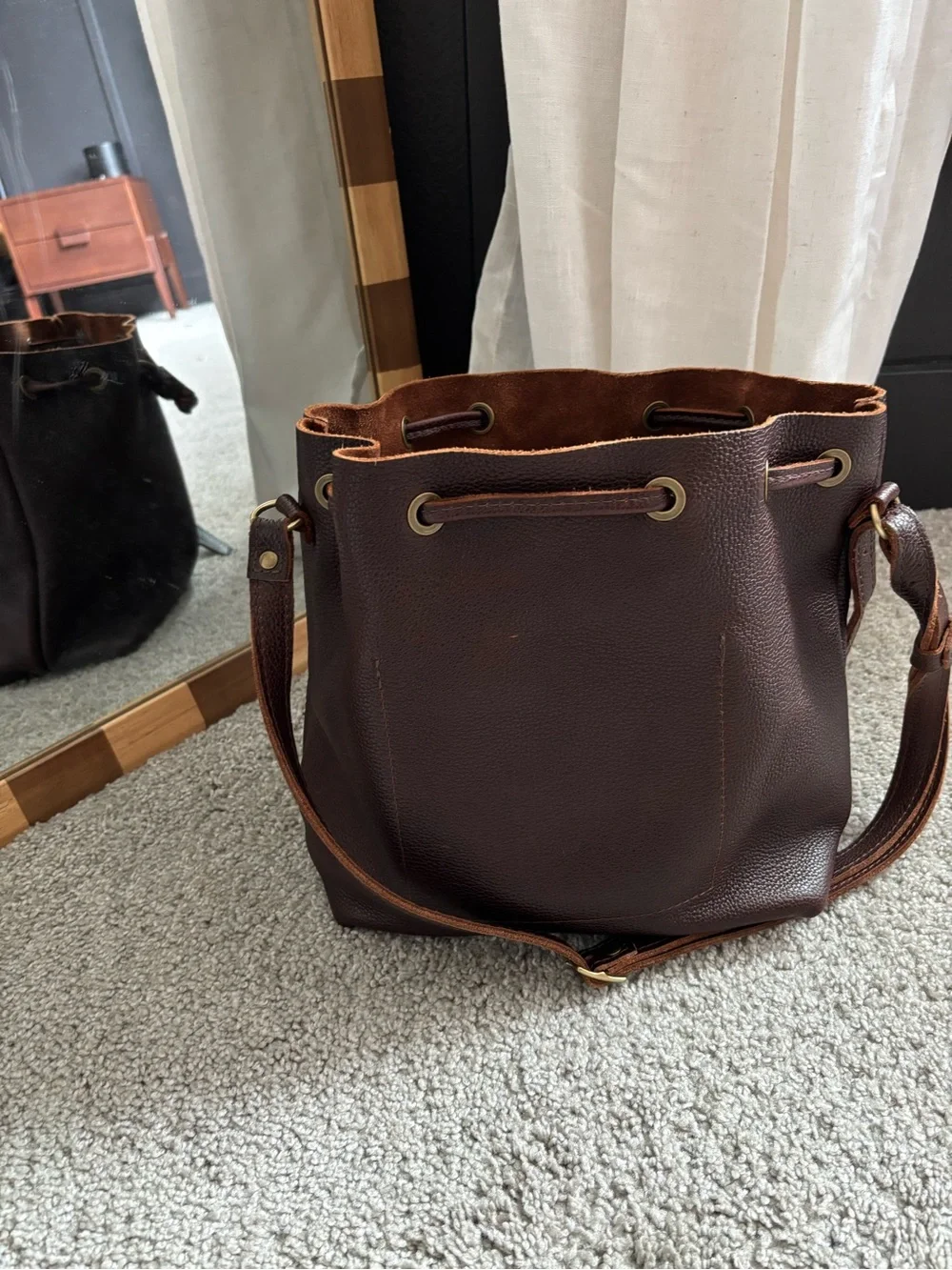 Portland Leather Goods Bucket Bag, coldbrew L
